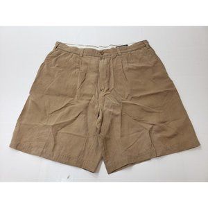 Daniel Cremieux Classics Brown Pleated Frotn Casual Dress Shorts Mens Size 38